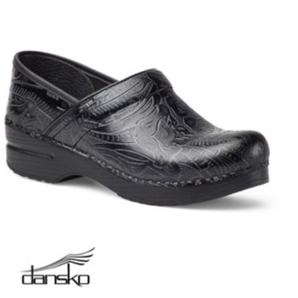 Dansko Women's Professional Tooled Leather Clogs